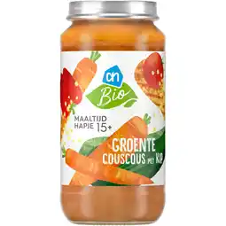 Albert Heijn AH Biologisch Maaltijdhapje groente couscous kip 15+ aanbieding