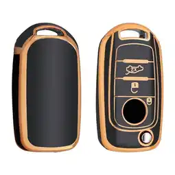 ANWB Dutch Shield Sleutelhoesje Fiat goud B3 Zwart-Goud aanbieding