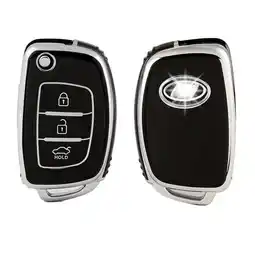 ANWB Dutch Shield Sleutelhoesje Hyundai zwart B3 Zwart-Zilver aanbieding