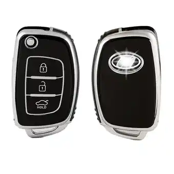 ANWB Dutch Shield Sleutelhoesje Hyundai zwart B3 Zwart-Zilver aanbieding