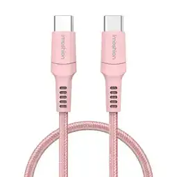 ANWB Imoshion Gevlochten USB-C naar USB-C kabel Roze aanbieding