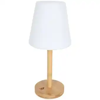 ANWB Bo-camp Tafellamp Cambridge L bamboe Wit aanbieding