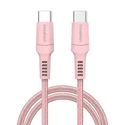ANWB Imoshion Gevlochten USB-C naar USB-C kabel Roze aanbieding
