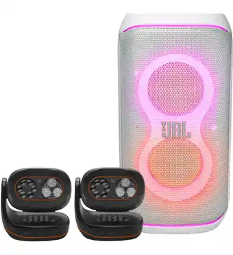 Coolblue JBL Partybox 120 Wit + 2x JBL Partylight Beam aanbieding
