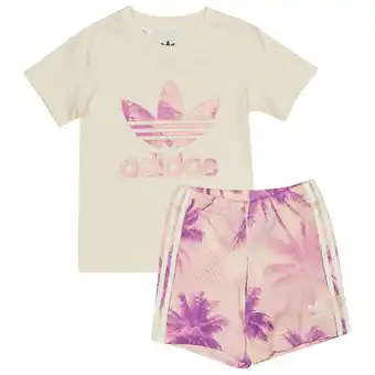 Foot Locker Adidas Aop Palm Unisex Trainingspakken - Wit - Maat: 63 - 68 CM - Katoen Jersey - Foot Locker aanbieding