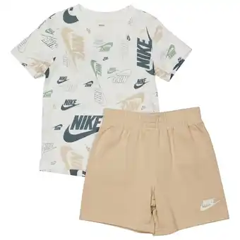 Foot Locker Nike Futura Aop Unisex Trainingspakken - Beige - Maat: 98 - 104 CM - Katoen Jersey - Foot Locker aanbieding