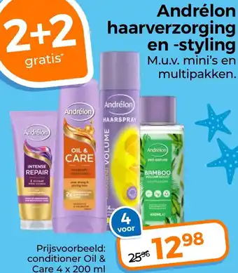 Trekpleister Andrélon haarverzorging en styling aanbieding