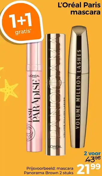 Trekpleister L'Oréal Paris mascara aanbieding