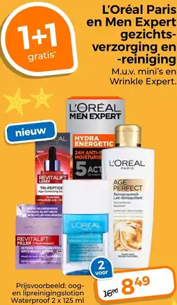 Trekpleister L'Oréal Paris en Men Expert gezichtsverzorging en reiniging aanbieding