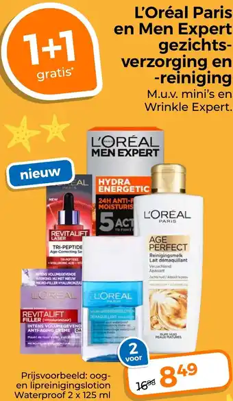 Trekpleister L'Oréal Paris en Men Expert gezichtsverzorging en reiniging aanbieding