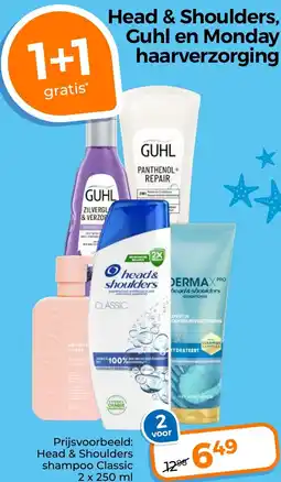 Trekpleister Head & Shoulders, Guhl en Monday haarverzorging aanbieding