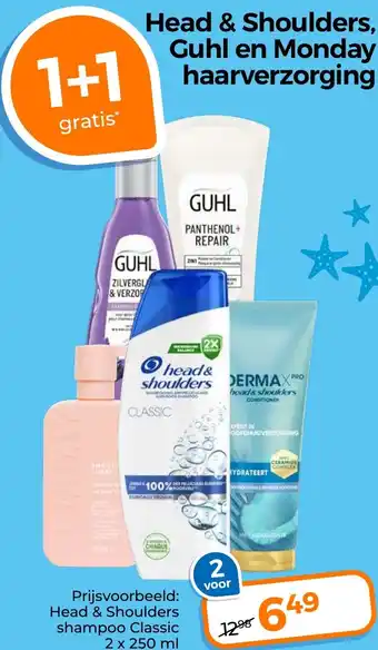 Trekpleister Head & Shoulders, Guhl en Monday haarverzorging aanbieding