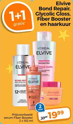 Trekpleister Elvive Bond Repair, Glycolic Gloss, Fiber Booster en haarkuur aanbieding