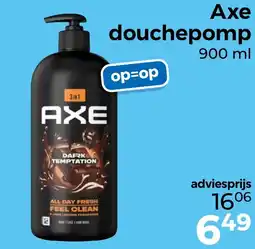 Trekpleister Axe douchepomp aanbieding