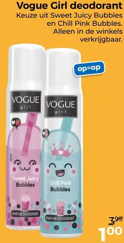 Trekpleister Vogue Girl deodorant aanbieding
