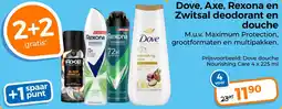 Trekpleister Dove, Axe, Rexona en Zwitsal deodorant en douche aanbieding