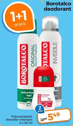 Trekpleister Borotalco deodorant aanbieding