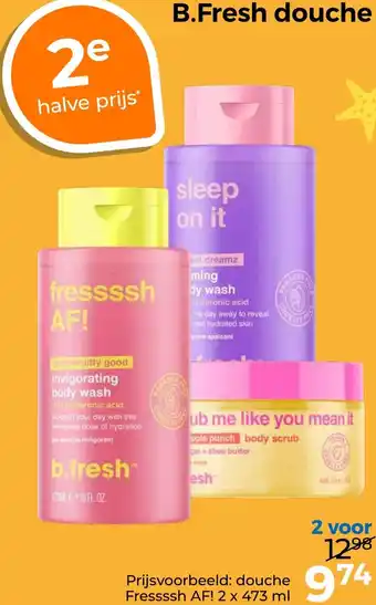 Trekpleister B.Fresh douche aanbieding