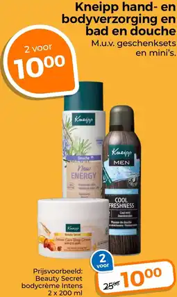 Trekpleister Kneipp hand en bodyverzorging en bad en douche aanbieding