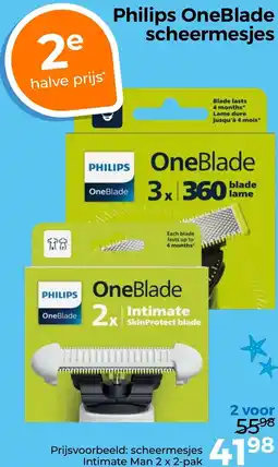 Trekpleister Philips OneBlade scheermesjes aanbieding