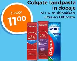 Trekpleister Colgate tandpasta in doosje aanbieding