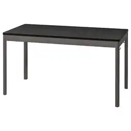 IKEA Ikea idÅsen zwarte rechthoekige vergadertafel, metalen poten aanbieding