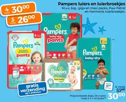 Trekpleister Pampers luiers en luierbroekjes aanbieding