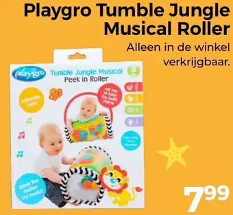 Trekpleister Playgro Tumble Jungle Musical Roller aanbieding