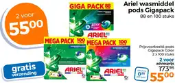 Trekpleister Ariel wasmiddel pods Gigapack aanbieding