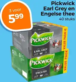 Trekpleister Pickwick Earl Grey en Engelse thee aanbieding