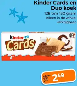 Trekpleister Kinder Cards en Duo koek aanbieding