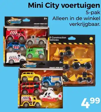 Trekpleister Mini City voertuigen aanbieding