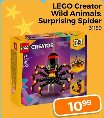 Trekpleister LEGO Creator Wild Animals: Surprising Spider aanbieding