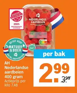 Albert Heijn AH Nederlandse aarbeien aanbieding