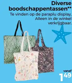 Trekpleister Diverse boodschappentassen aanbieding