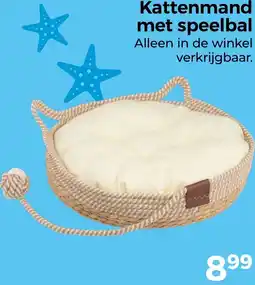 Trekpleister Kattenmand met speelbal aanbieding