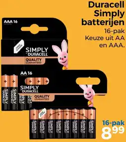 Trekpleister Duracell Simply batterijen aanbieding