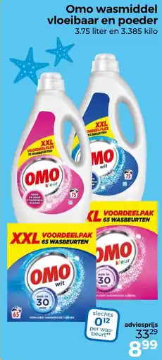 Trekpleister Omo wasmiddel vloeibaar en poeder aanbieding