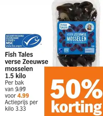 Albert Heijn Fish Tales verse Zeeuwse mosselen aanbieding