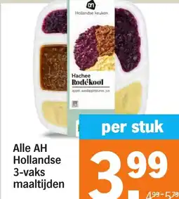 Albert Heijn Alle AH Hollandse 3-vaks maaltijden aanbieding