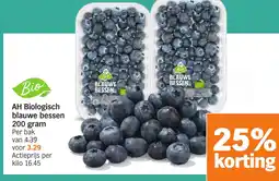 Albert Heijn AH Biologisch blauwe bessen aanbieding