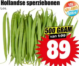 Dirk Hollandse sperziebonen aanbieding