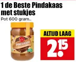 Dirk 1 de Beste Pindakaas met stukjes aanbieding