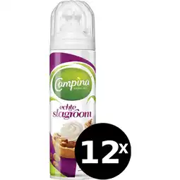 Jumbo Campina Echte Slagroom 12 x 250g aanbieding