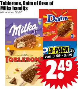 Dirk Toblerone, Daim of Oreo of Milka handijs aanbieding