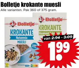 Dirk Bolletje krokante muesli aanbieding