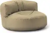 Bol.com Lumaland Outdoor zitzak lounge ronde zitzak voor buiten 320 l vulling 90 x 50 cm beige aanbieding