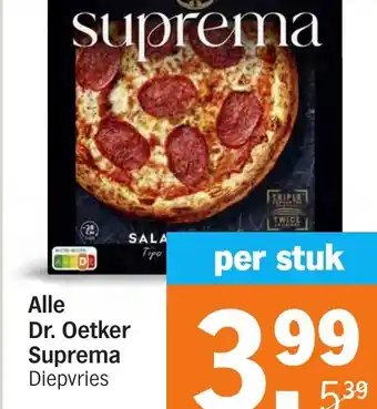 Albert Heijn Alle Dr. Oetker Suprema Diepvries aanbieding