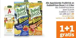 Albert Heijn Alle Appelsientje FruitDrink en DubbelFrisss Boost aanbieding