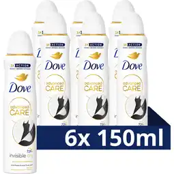 Jumbo Dove Advanced Care Anti-Transpirant Deodorant Spray Invisible Dry - 6 x 150 ML aanbieding
